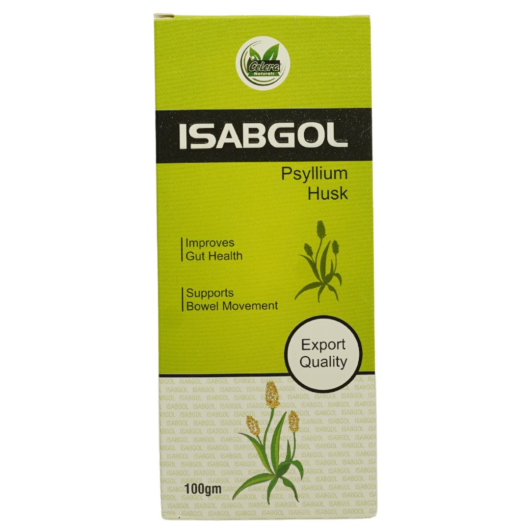 Celera Naturals Isabgol | Psyllium Husk for Gut Health | Natural Digestive Fiber | Relieves Constipation | Export Quality | 100g