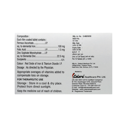 IROCEL-XT® – Iron, Folic Acid & Zinc Tablets for Iron Deficiency Anemia