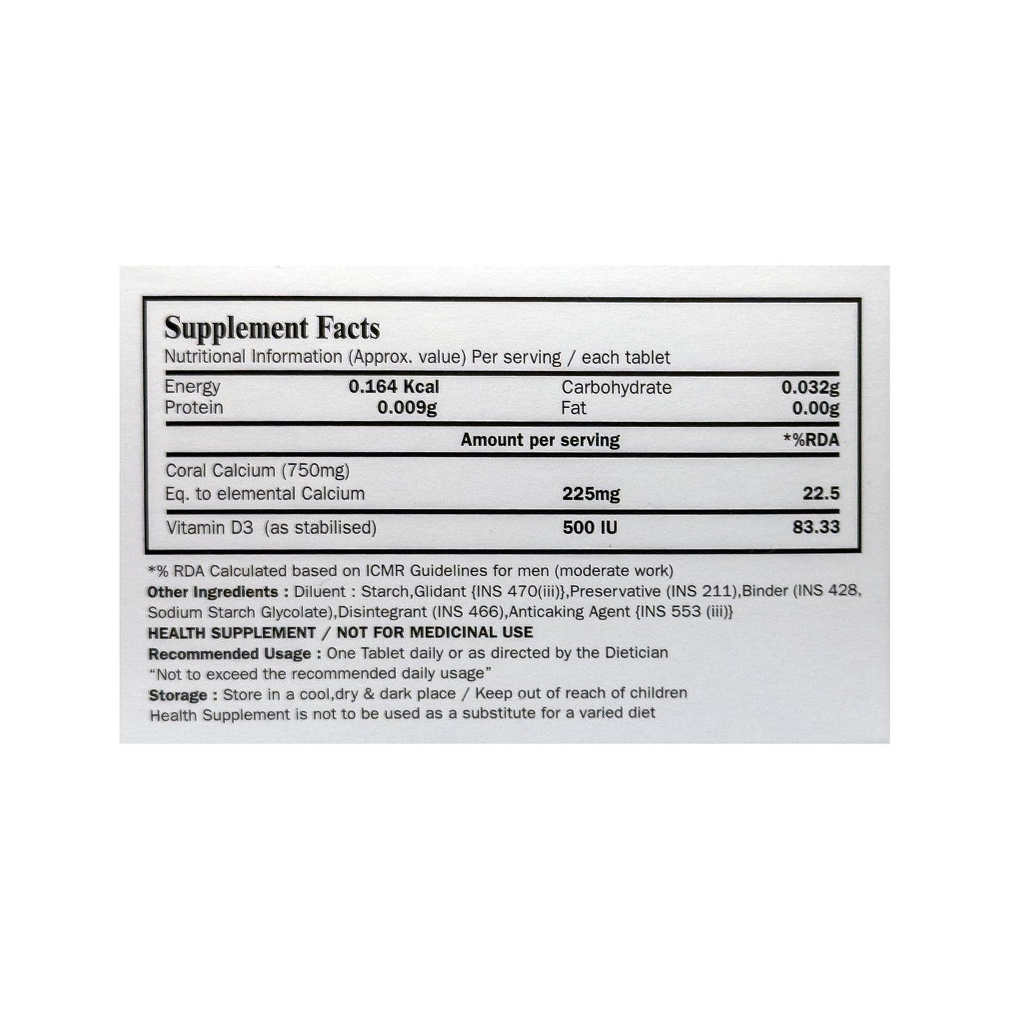 C CAL-XT – Coral Calcium & Vitamin D3 Tablets for Pregnancy, Lactation & Bone Health