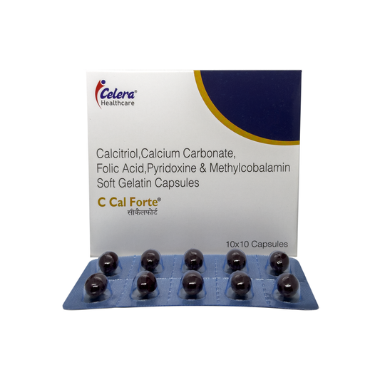 C Cal-Forte® – Advanced Bone Health Supplement with Calcitriol, Calcium, Vitamin B6, Methylcobalamin & Folic Acid
